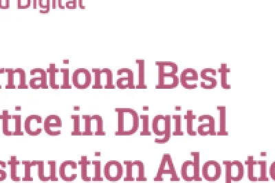 Cover with white background and the title “International Best Practice in Digital Construction Adoption” next to the Build Digital logo.