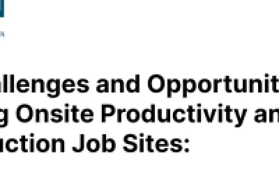 Academic document cover titled "Digital Challenges and Opportunities of Addressing Onsite Productivity and Safety on Construction Job Sites"