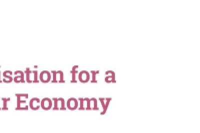 Build Digital presentation slide titled “Digitalisation for a Circular Economy (DiCE)” with a logo and cloud background.