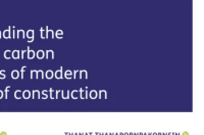 Cover page of a research article titled “Understanding the embodied carbon credentials of modern methods of construction.”