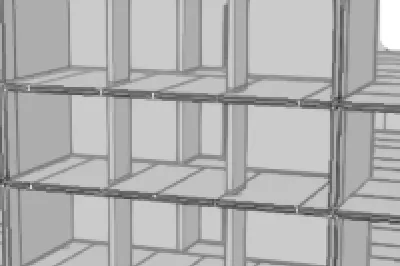 3D architectural rendering of a multi-story building structure with Pietyp logo