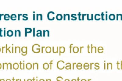 Careers in Construction Action Plan document cover with Irish government logo and working group title.