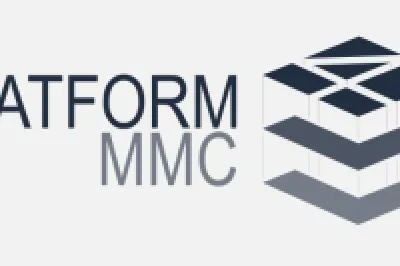 Logo for Platform MMC featuring stacked layers graphic in gray and dark tones.