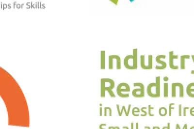 Logos for Regional Skills West and Manufacturing Excellence beside "Industry 4.0 Readiness in West of Ireland Small and Medium &amp; Micro Enterprises."