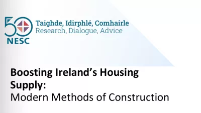 Cover with the title “Boosting Ireland’s Housing Supply: Modern Methods of Construction” and a NESC logo in the top left.