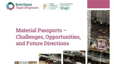 Cover page of the Build Digital report titled “Material Passports – Challenges, Opportunities, and Future Directions,”