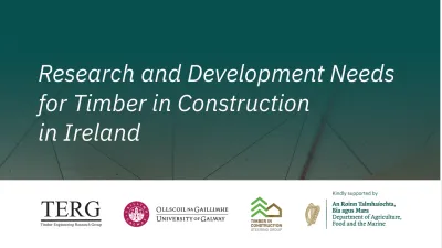 Research and Development Needs for Timber in Construction in Ireland - TERG report cover