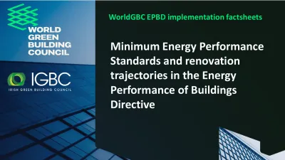 A digital graphic with the logos of the World Green Building Council and the Irish Green Building Council (IGBC).