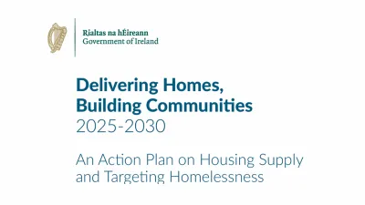 Government of Ireland cover page for "Delivering Homes, Building Communities 2022-2030" housing action plan
