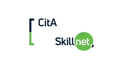 CitA Skillnet logo with green bracket and circular green accent
