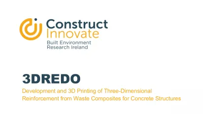 Logo for Construct Innovate with "3DREDO" project title for 3D-printed concrete reinforcement.