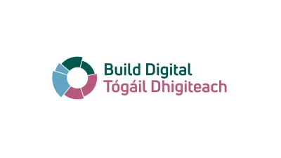 Logo for Build Digital / Tógáil Dhigiteach with a colorful circular icon.