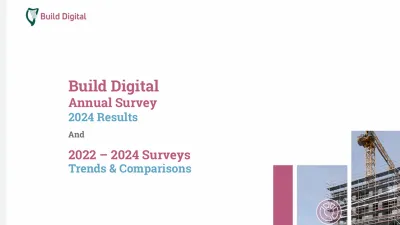 Build Digital Annual Survey 2024 results report cover with construction scaffolding image.