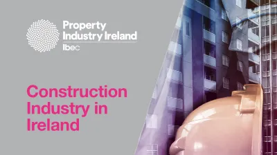 Cover image for a report titled “Construction Industry in Ireland"