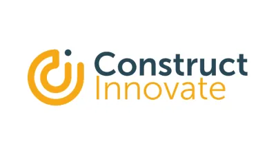 Construct innovate logo in white background