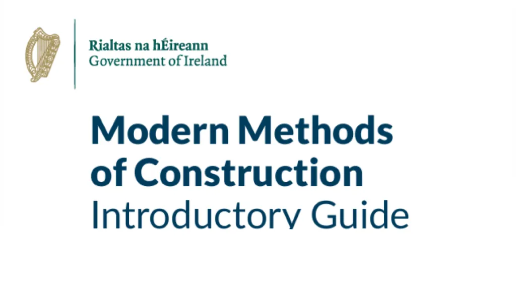 Cover with the title “Modern Methods of Construction: Introductory Guide” and the Government of Ireland logo.