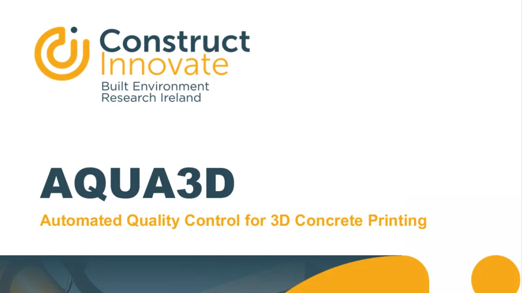 Construct Dataverse AQUA3D product logo for 3D concrete printing technology