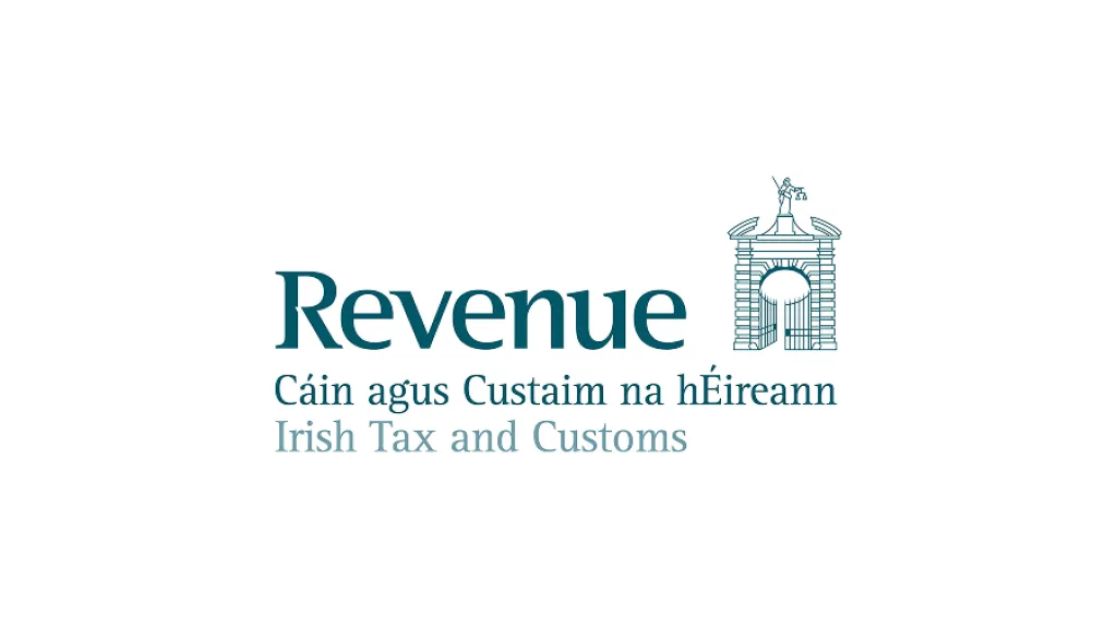 Logo of Revenue, Irish Tax and Customs, featuring a castle or government building icon.