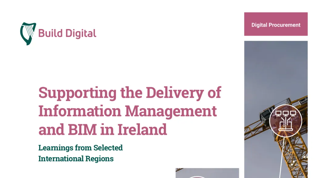 Build Digital report cover: "Supporting the Delivery of Information Management and BIM in Ireland"