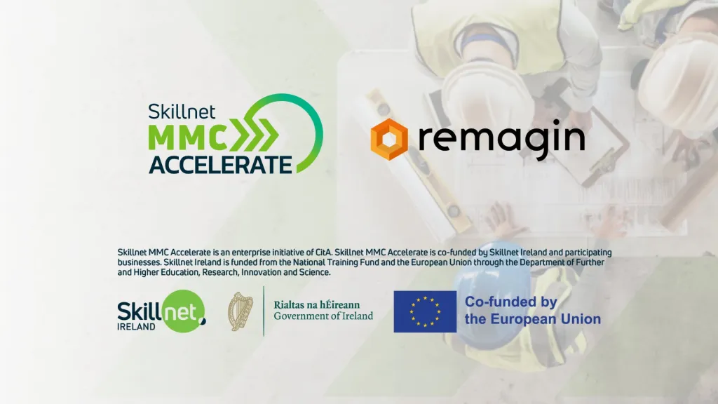Skillnet MMC Accelerate and Remagin logos on a dark banner with partner organization logos below.