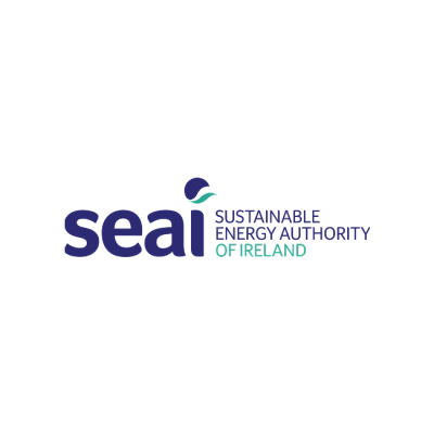 Logo of SEAI (Sustainable Energy Authority of Ireland) with blue and green text.