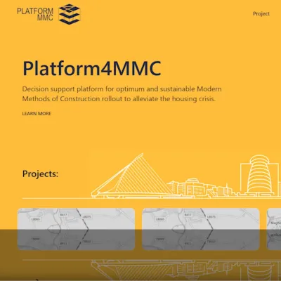 Platform4MMC website header showing industrial ocean structures with yellow and grey design elements.
