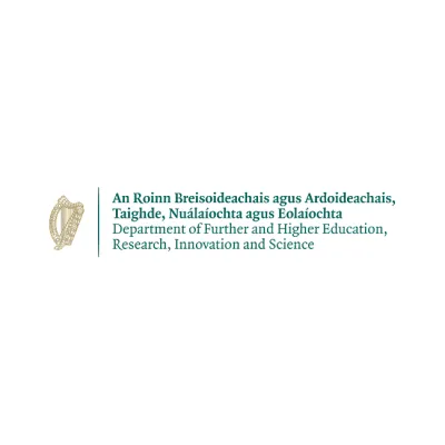 Logo of An Roinn Breisoideachais agus Ardoideachais, the Department of Further and Higher Education.