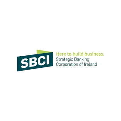 Logo of Strategic Banking Corporation of Ireland (SBCI) with green text.