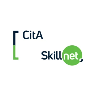 CitA Skillnet logo with green bracket and circular green accent