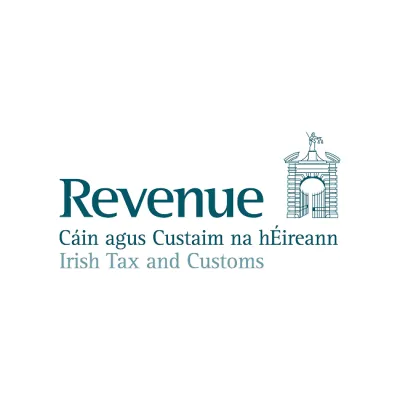 Logo of Revenue, Irish Tax and Customs, featuring a castle or government building icon.