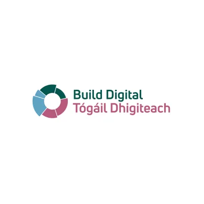 Logo for Build Digital / Tógáil Dhigiteach with a colorful circular icon.