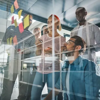 picture of a group of students looking at a hologram board